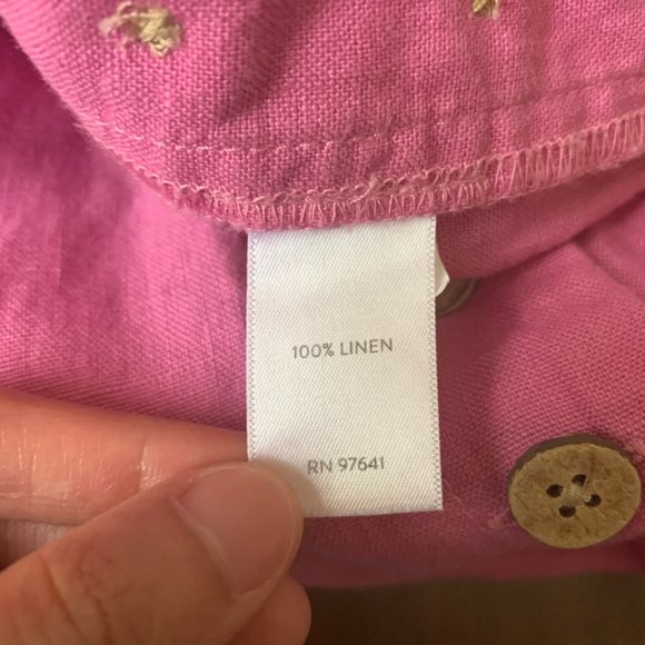 J. JILL Linen Full-Leg Sailor Crops Wide-Leg High-Waist - Picture 7 of 9